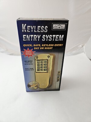 Sierra Tools Keyless Entry Deadbolt Brass Finish Automatically Unlock Light Keys