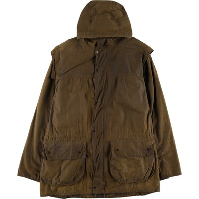 00'S Barbour CLASSIC DURHAM Waxed Cotton Oiled Jacket C38 Men's M /eaa499797