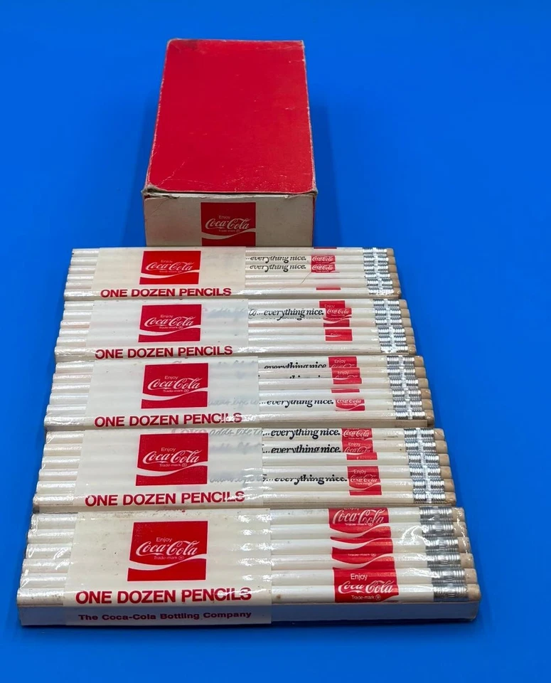 Винтажные карандаши Coca Cola оригинальные в заводской упаковке упаковки 1970-е Coca-Cola - Изображение 3 из 4