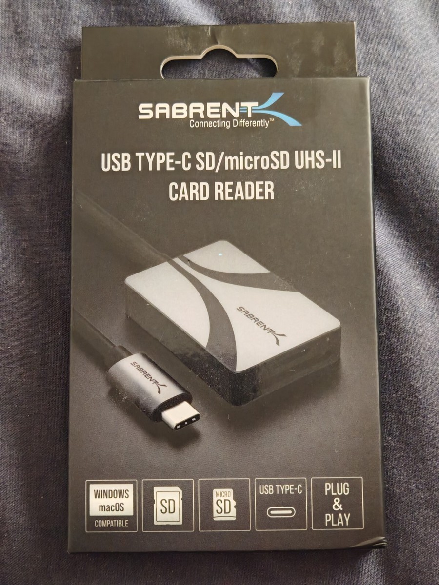 SABRENT USB Type C, SD Micro SD Card Reader, UHS-11, CLEARANCE