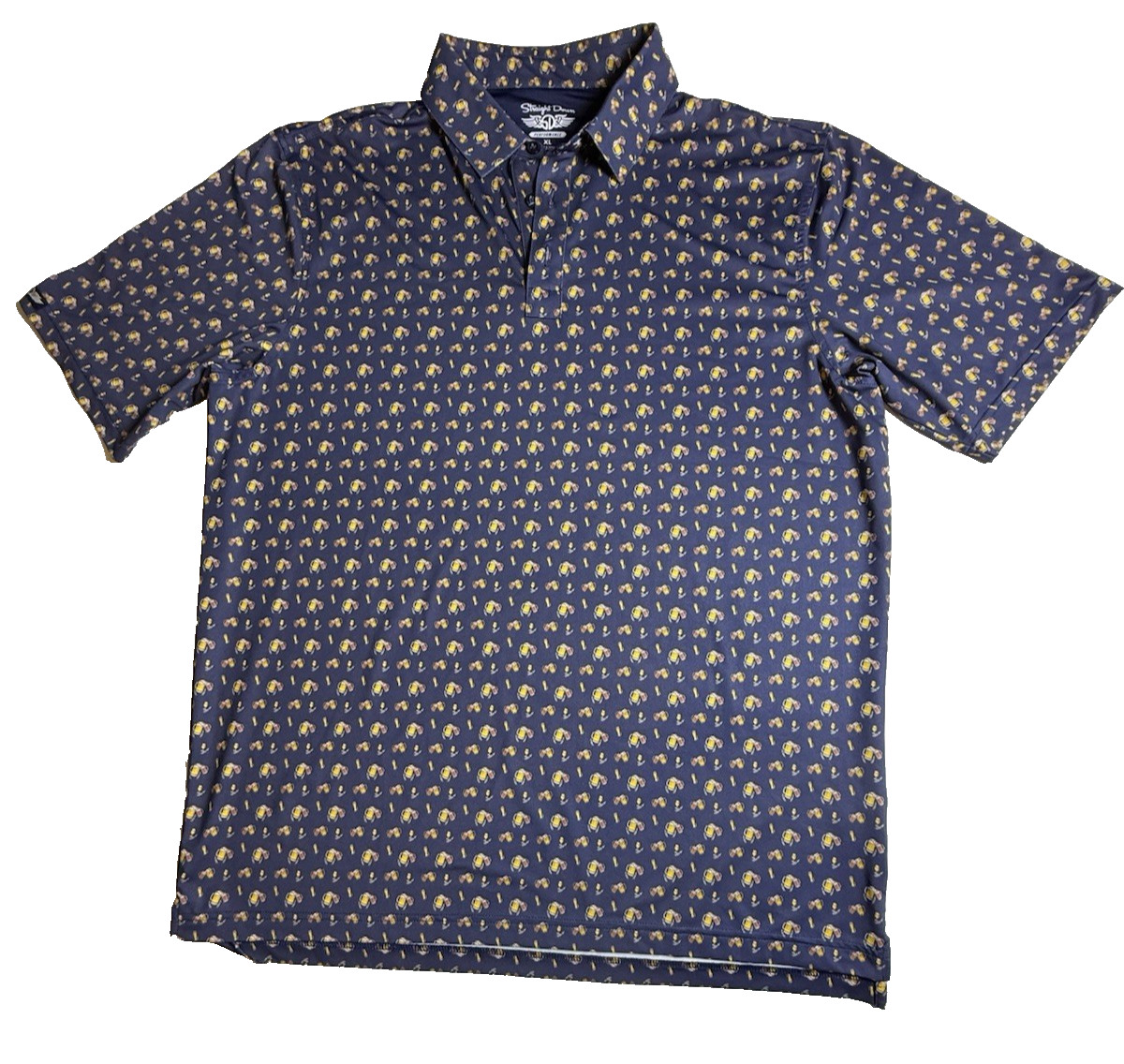 Straight Down Men's Performance Size Large, Beer … - image 1