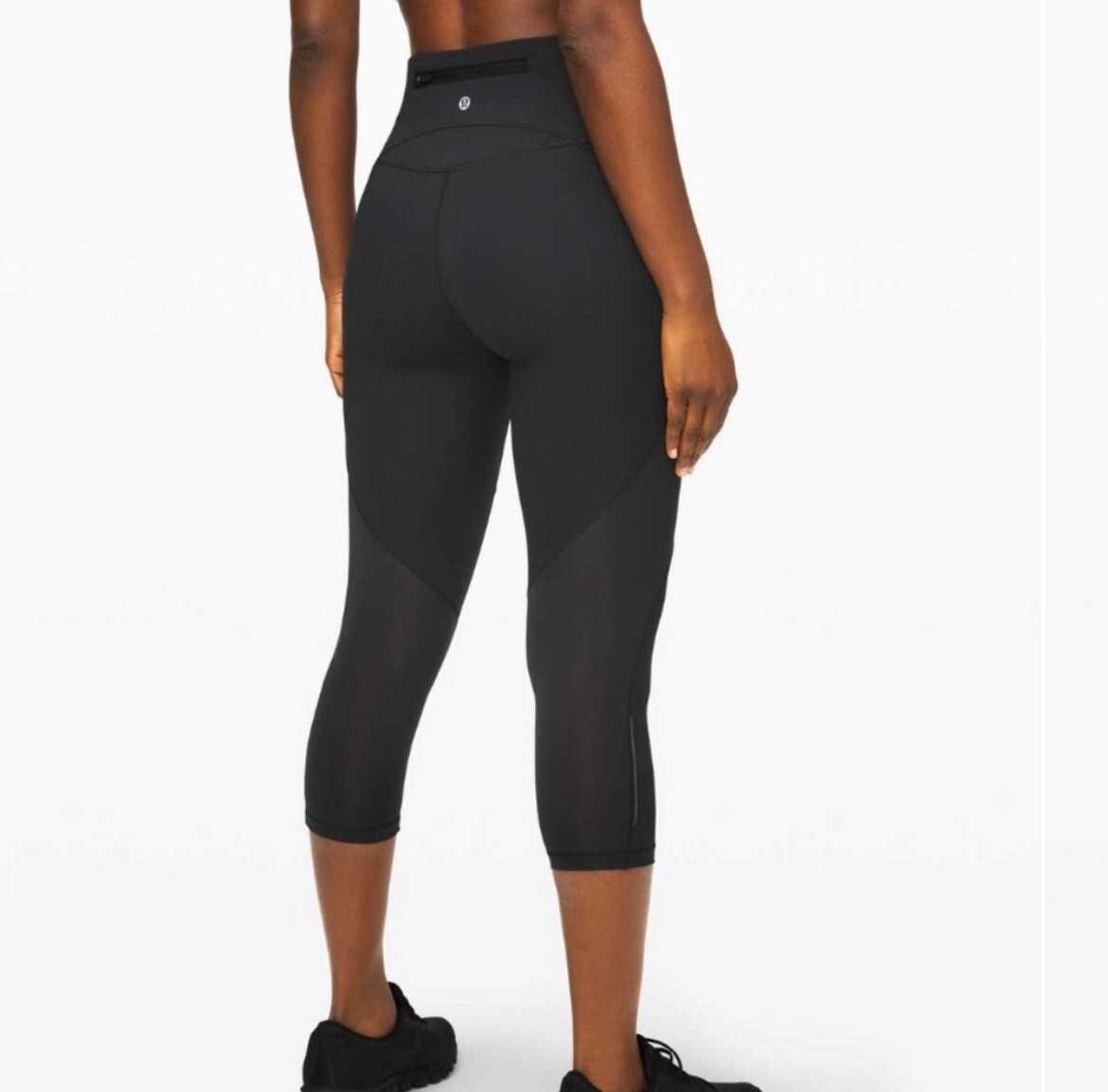 Lululemon Hot Pursuit High Rise Crop Leggings Black 21in Yoga