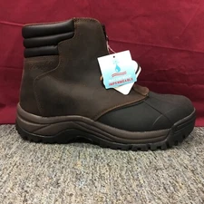 New Men’s Propet M3792 Blizzard Mid-Zip Brown/Black Winter Boots Size 10.5 5E