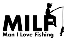 MILF FISH  Funny Fishing, Car, Van Decal Stickers DELKIM NASH FOX DAIWA CARP CAT