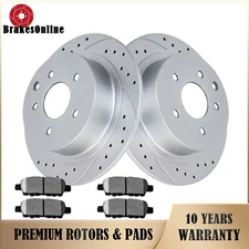 REAR Brake Rotors Pads Kit fit for Nissan Sentra Altima Juke Drilled Brakes
