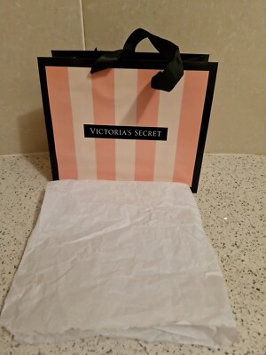   Victorias Secret Stripes AUTHENTISCHE KLEINE GLÄNZENDE TASCHE 20 x 9 x 16 CM hervorragender Zustand 