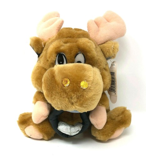 Brauner Aliki Plüsch Elch sitzend ca. 17 cm groß mit Lenkrad (273)