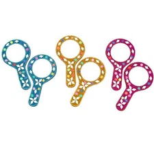 Set of 6 Hand Mirror Decorative Multicolor Rajasthani Ladies Make-up Mirror A...