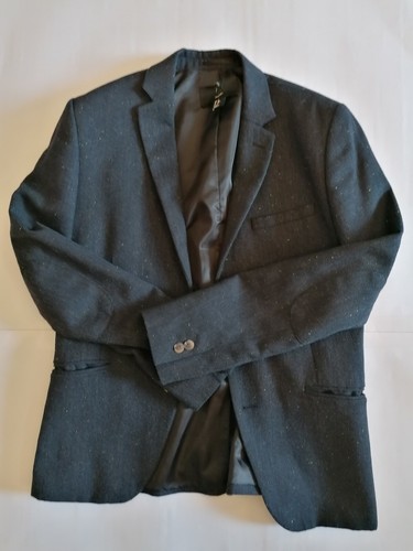 H\u0026M Giacca Blazer lana tweed stile inglese slim fit blu Taglia 46 | eBay