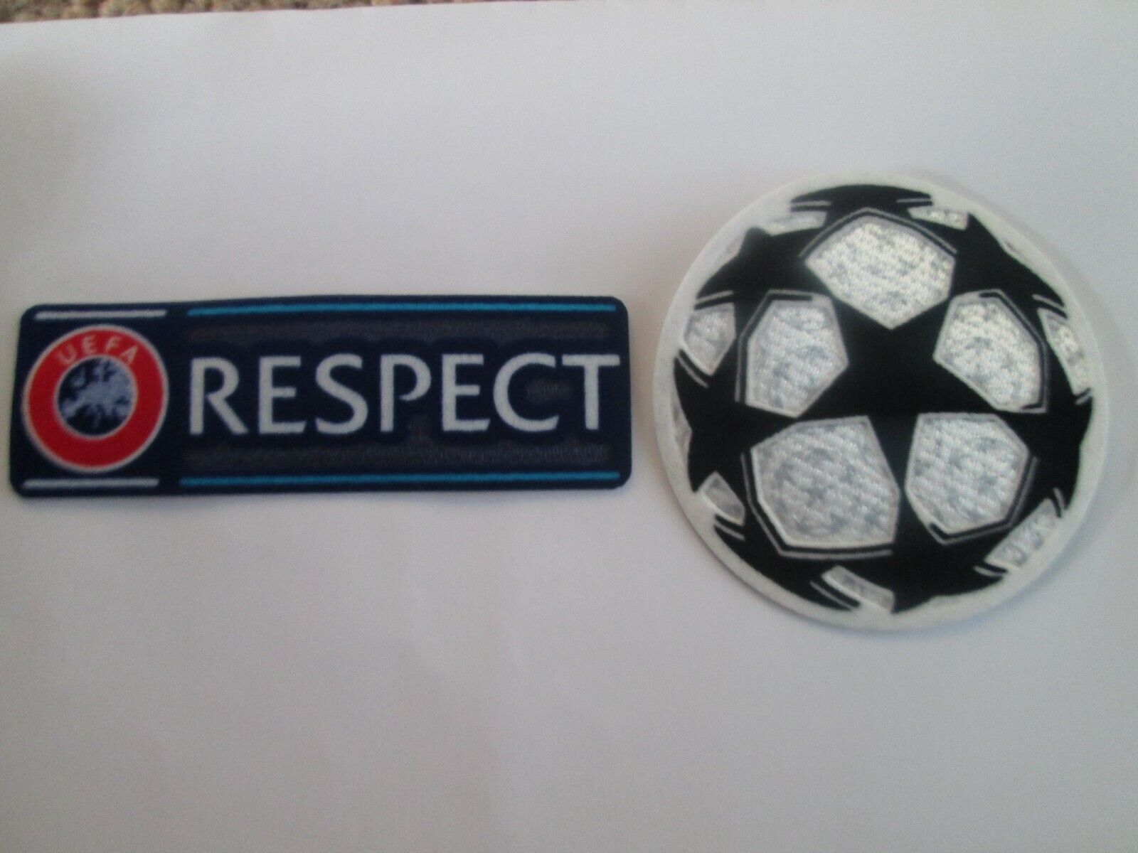 Starball and Respect Champions League patch player size  Iron On Heat Press