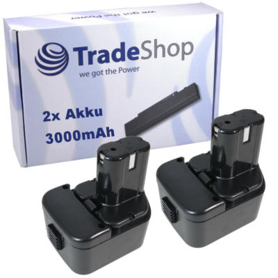 2x Akku 9,6V 3000mAh Ni-MH für HITACHI WH8DC2 WH8DH WH8DYA WH9DM WH9DM2