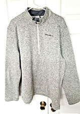Eddie Bauer Mens 1/4 Zip Pullover Heathered Gray Jacket Sweater Mens XLarge NWOT