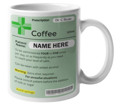 Neuheit Tasse personalisiert Rezept Arzt personalisiert lustig Tassen für Männer Name