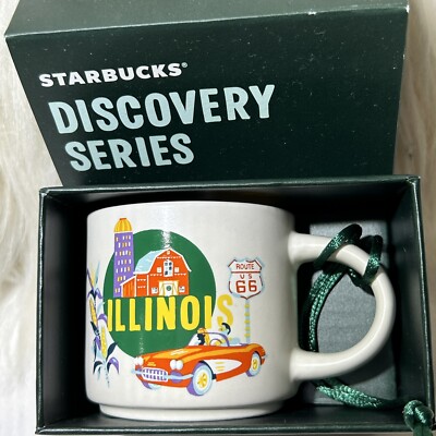Starbucks ILLINOIS Discovery Series Collectible ORNAMENT Expresso Mini Mug 2 oz.