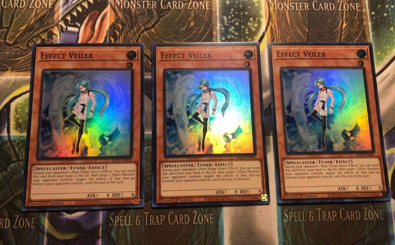 *** 3X EFFECT VEILER 3X *** 1ST EDITION SUPER RARE RA01-EN003 NM YUGIOH!
