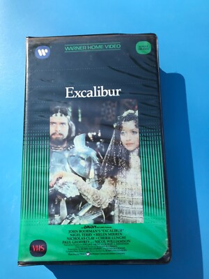 Excalibur (VHS, 1981, Clamshell) Rare Warner Orion First Release Action Fantasy 