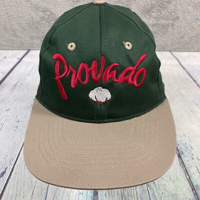 Provado Snapback Hat Cap Farming Agriculture Green Tan Cotton