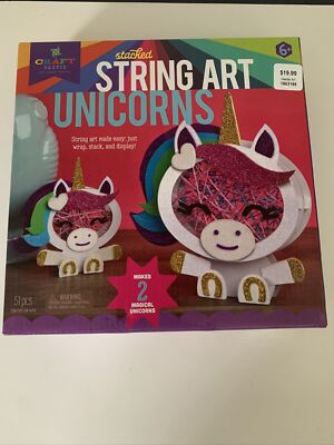 Craft-tastic   Stacked String Art Unicorns   Craft Kit Makes 2 Magical Unicorns