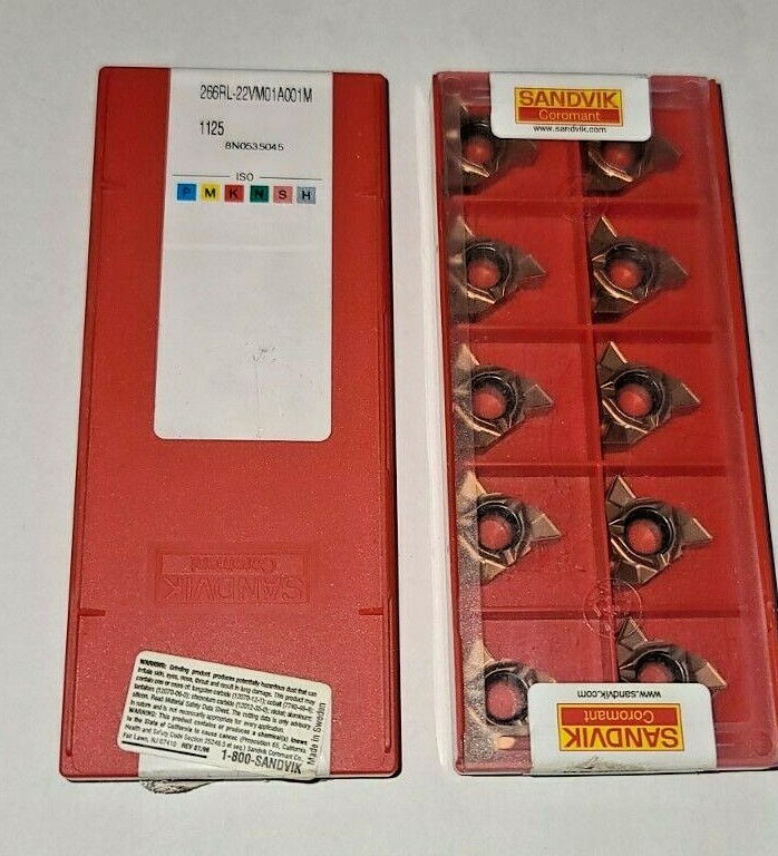 266RL 22VM01A001M 1125 SANDVIK *** 10 INSERTS *** FACTORY PACK 