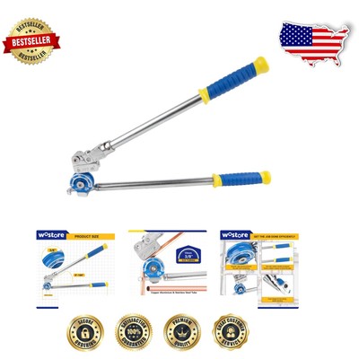 Portable 3/8'' Pipe Bender with Non-Slip Grip - Perfect for Multiple Materials