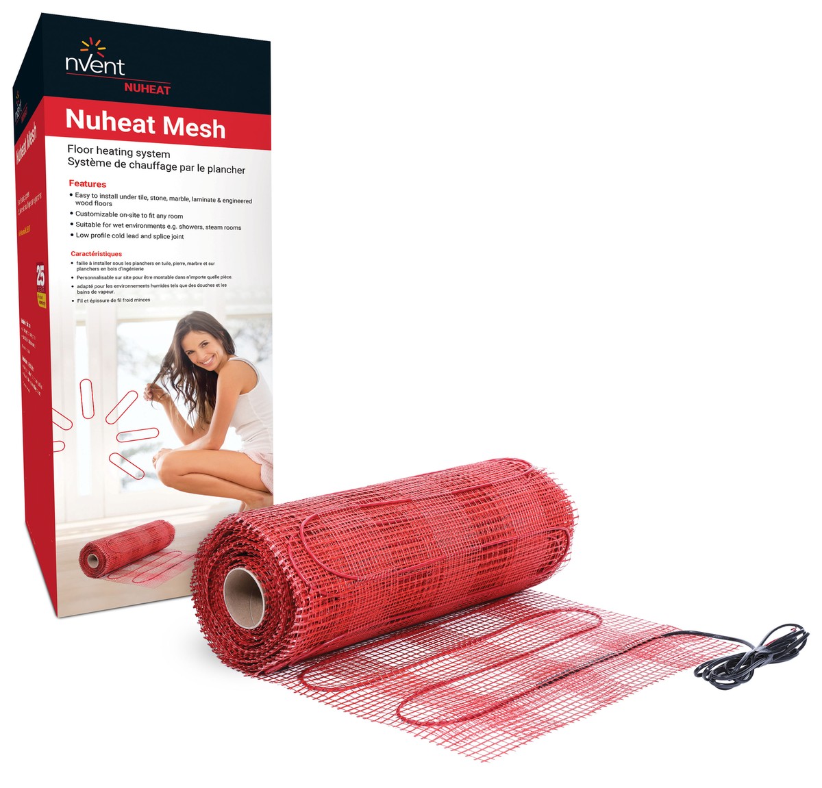 nVent Nuheat Mesh Cable Electric Radiant Floor Heating Adhesive