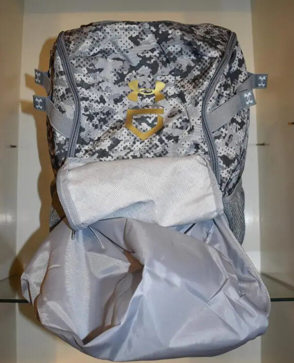 Under Armour Utility Baseball Print Backpack 1369318 036 Gray Camo NWT