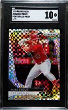 2020 Panini Prizm #196 Mike Trout Power Plaid Prizm 1/75 SGC 10 Gem Mint