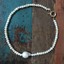 Natural White Keshi Baroque Pearl Beaded Necklace – 5-6mm, 18", Yellow Gold Plated, Handmade - View #2