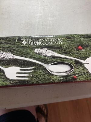 International Silver Company 3 Piece Christmas Holiday Serving Set
