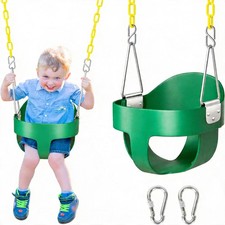 DECORLIFE Toddler Swing High Back Full Bucket Baby Seat Max.330lb , Green