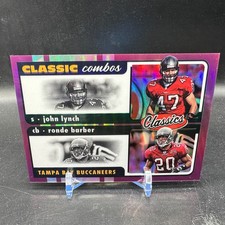 John Lynch Ronde Barber Classic Combos Purple /35 2022 Panini Classics #CC-14
