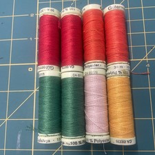 8 Heavy Duty GUTERMANN 100 Polyester Topstitching Thread 33 yard spools lot