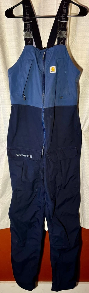 CARHARTT MEN'S SIZE SMALL STORM DEFENDER FORCE WATERPROOF MIDWEIGHT BIB OVERALL - Image 4 of 4