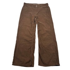 American Eagle Pants Womens 34x30 Low Rise Skater Jean Brown Corduroy Wide Leg