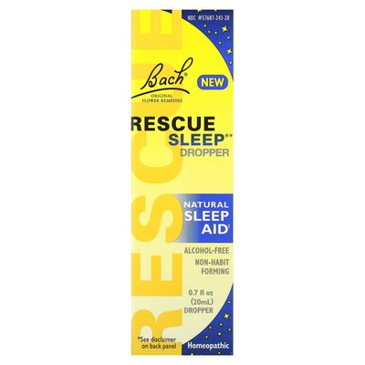 2 X Bach, Original Flower Remedies, Rescue slepe Dropper, Natural sl-Worldwide