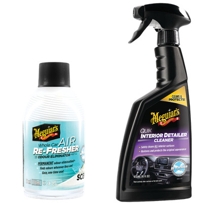 Meguiar s Air Re-Fresher + Quik Interior Detailer 473ml Set