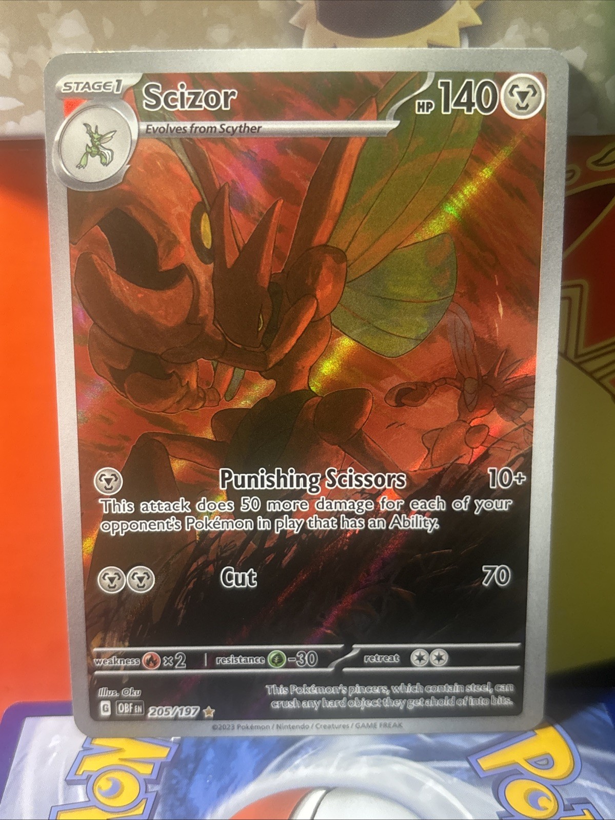 Scizor - 205/197 - Obsidian Flames - Mint - Pokémon TCG