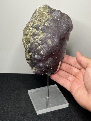 Purple Fluorite Botryoidal + Pyrite Specimen China Crystal Mineral Display Piece