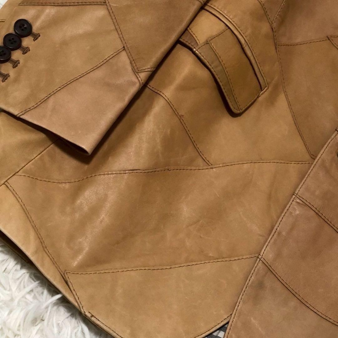 Burberry Black Label Patchwork Leather Jacket Rid… - image 21