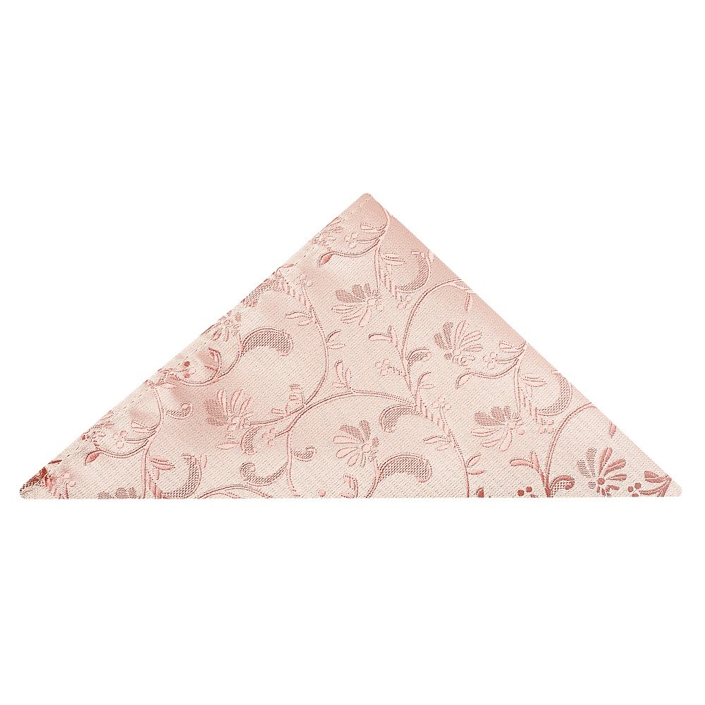 Rose Gold Floral Pocket Square Handkerchief Hanky Pocket Handkerchief Wedding