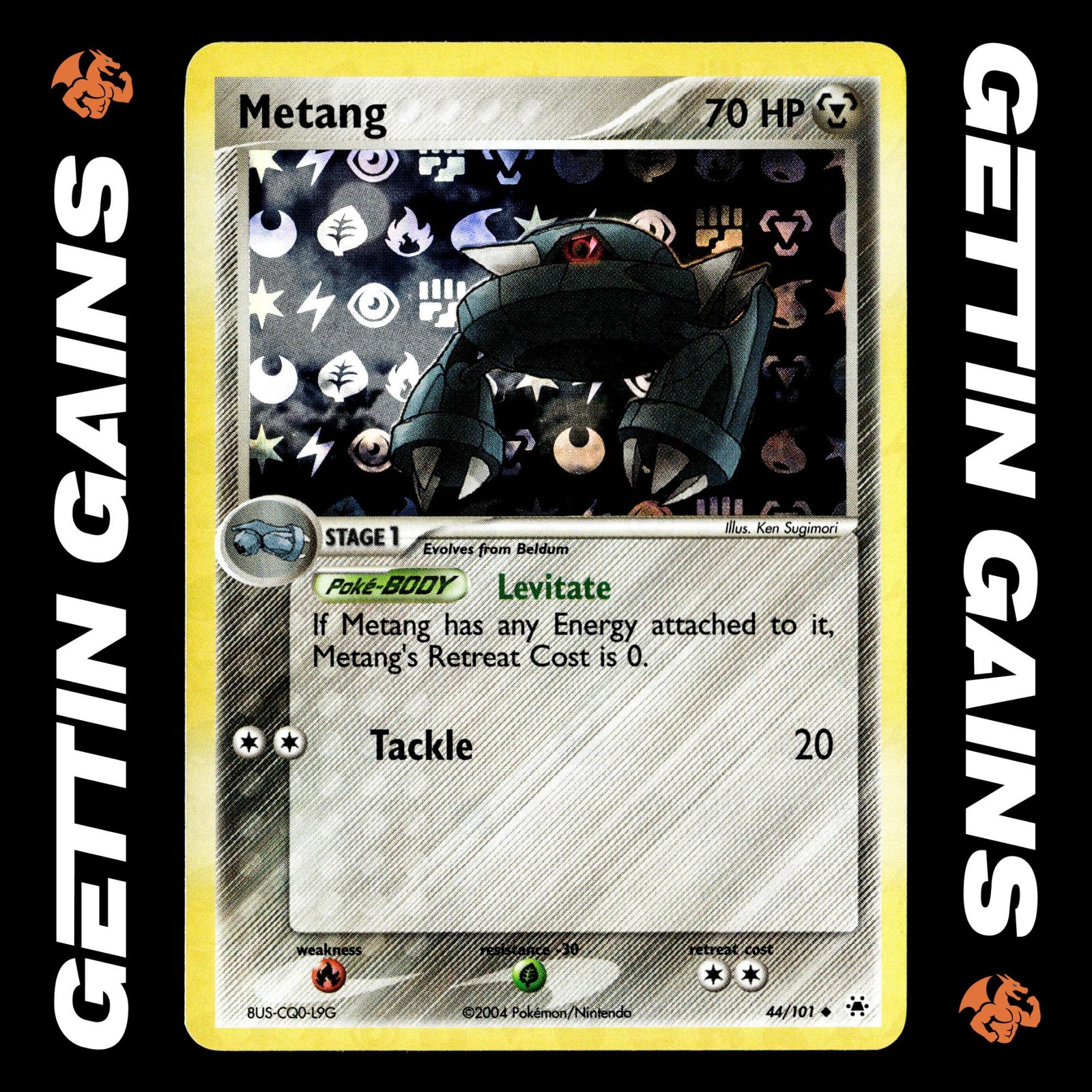 Metang - 44/101 - Reverse Holo - Hidden Legends - Pokemon Card - NM/M