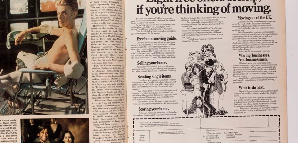 Diana Ross BOWIE Maurice Sendak OBSERVER MAGAZINE 29 February 1976 Corinne Clery - Image 3 of 4