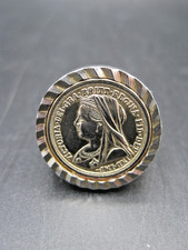 GOLD PLATED HALF SOVEREIGN SIGNET RING. UK SIZE 'X'.