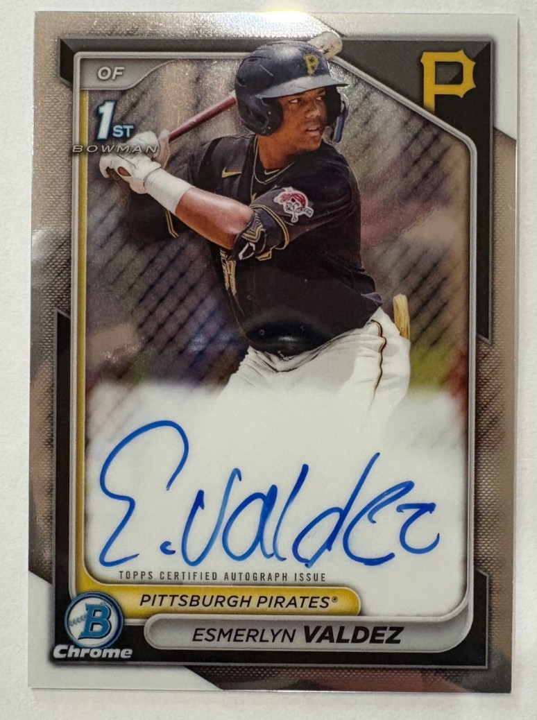 2024 Bowman Chrome Esmerlyn Valdez 1st Bowman Chrome Auto Pirates #CPA-EV