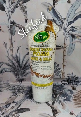 Veet Gold Rice & Milk Foamy Extra Whitening Plus Face Wash 200g