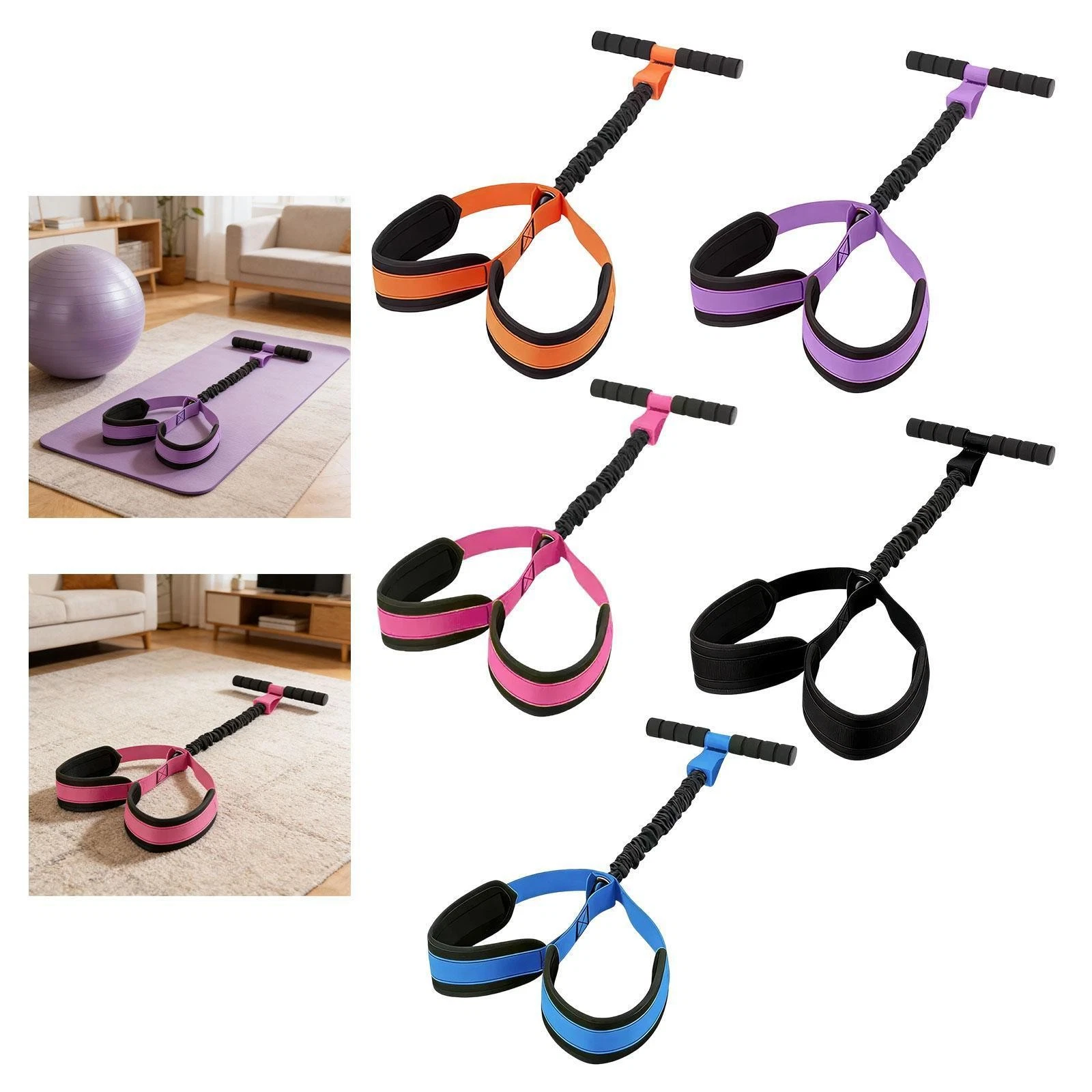 Pedal Resistance Band Training Workout Bodybuilding Latex Tube Tension Rope