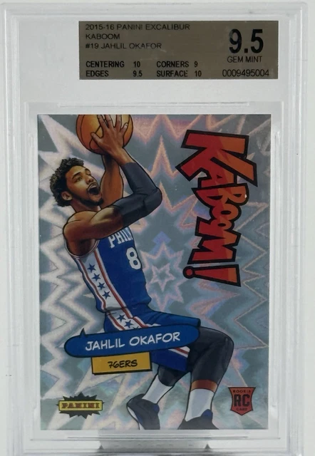 2015 Panini Excalibur Jahlil Okafor Kaboom! Rookie - BGS 9.5