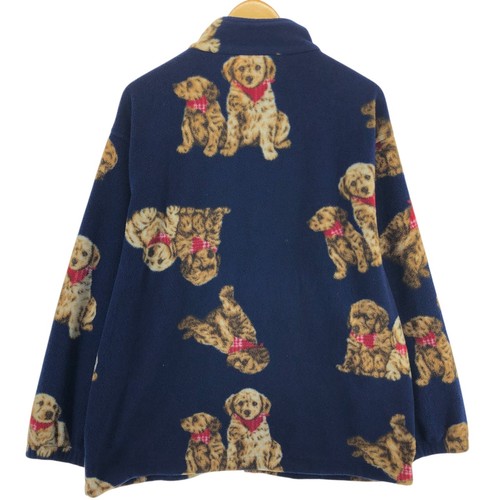 Used NORTHERN REFLECTIONS Animal Pattern Dog Print Fleece Jacket Women's Size XL - Picture 2 of 3