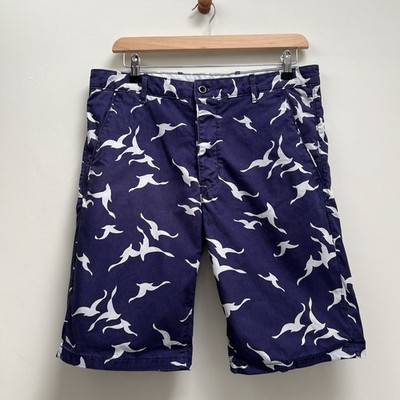Levis lila Möwe Vogel Print Chino Shorts Button Fly Gr. 34 Baumwolle Urlaub
