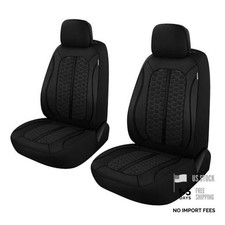 Breathable Premium Car Seat Covers  3D Air-Mesh Seat Covers for Front Set Black